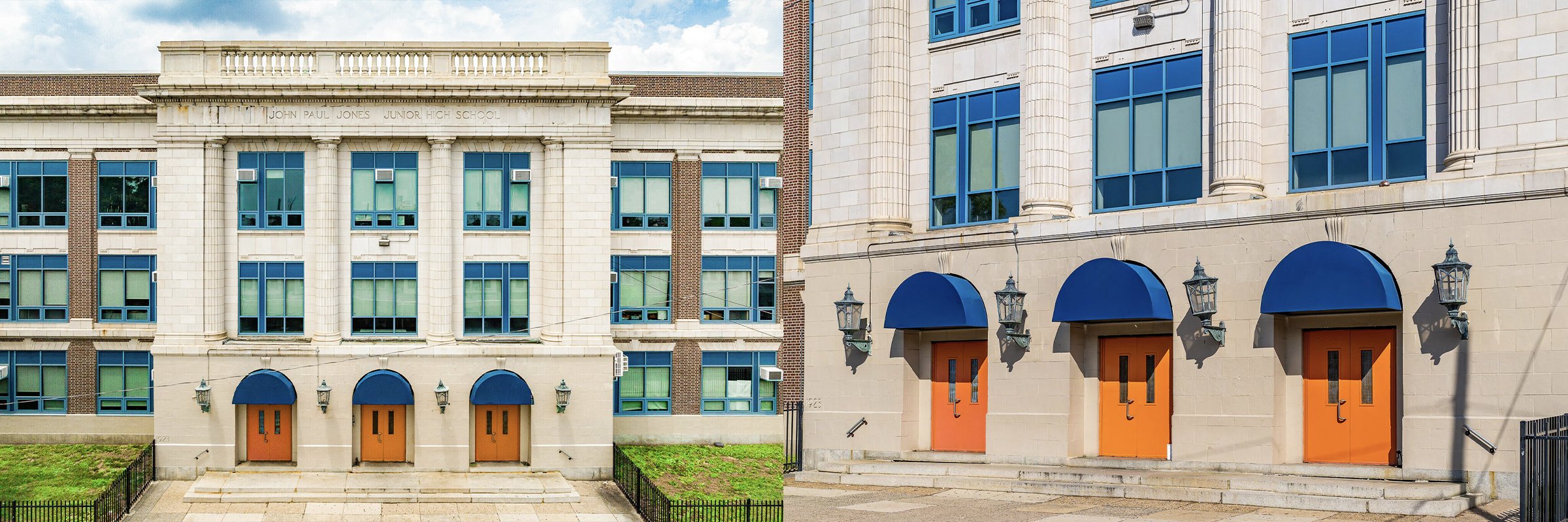 Front exterior of Memphis Street Middle School